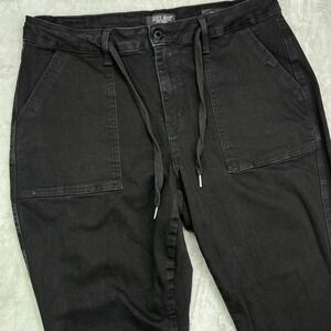 Judy Blue Jeans Womens 18W Black Joggers Tapered High Rise Drawstring Stretch